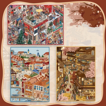 #271 New year town(Size:XL)