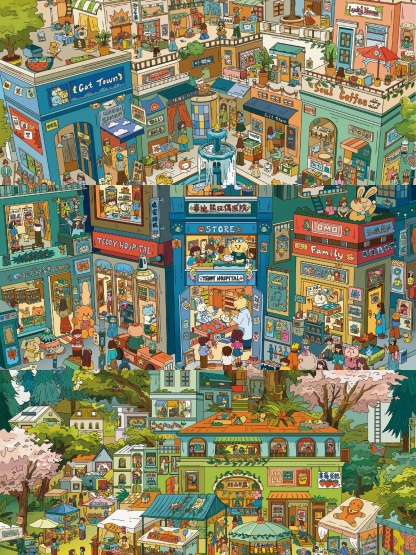 #037 Colorful town(Size:XL)