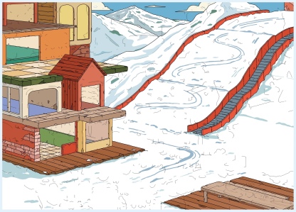 #295 Ski resort（Size:XL)