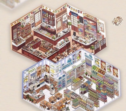 #304 Half price today only!!! Immersive sushi&convenient store(Size:XL)