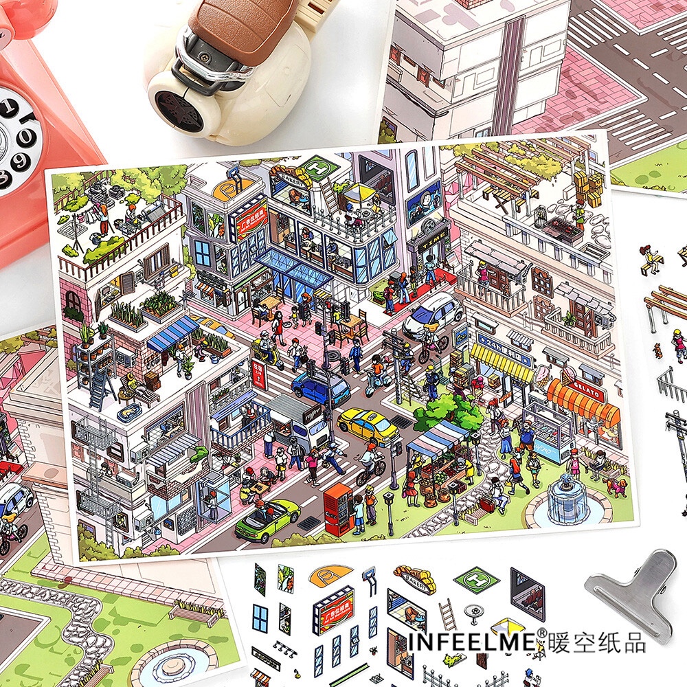 #260 Busy town 31.0(Size:XL)