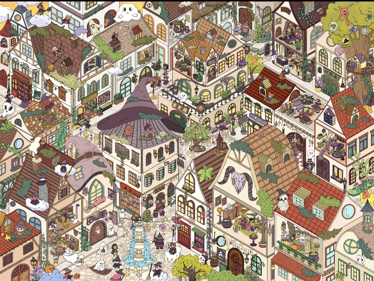 #296 Half price today!!! Magic town(Size:XL)