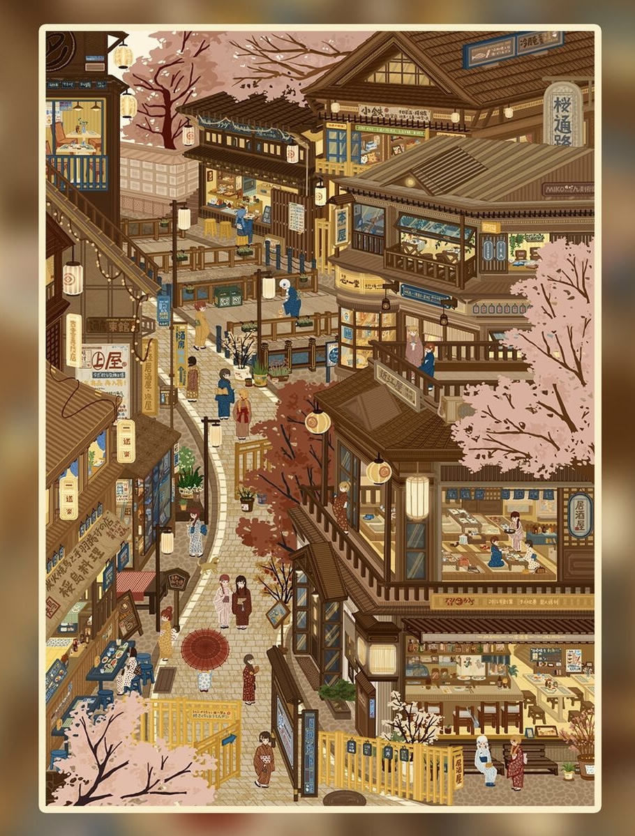 #271 New year town(Size:XL)