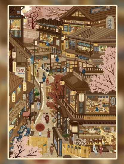 #271 New year town(Size:XL)