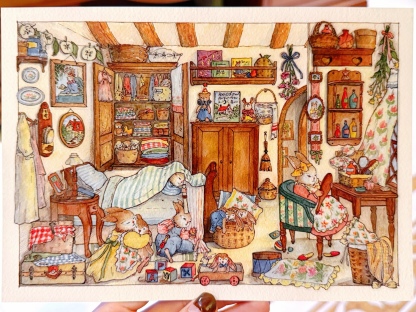 #281 Bunny little cottage(Size:L)