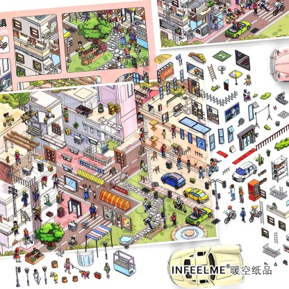 #260 Busy town 31.0(Size:XL)