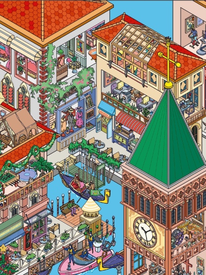 #191 Big Venice city(Size:XXL)