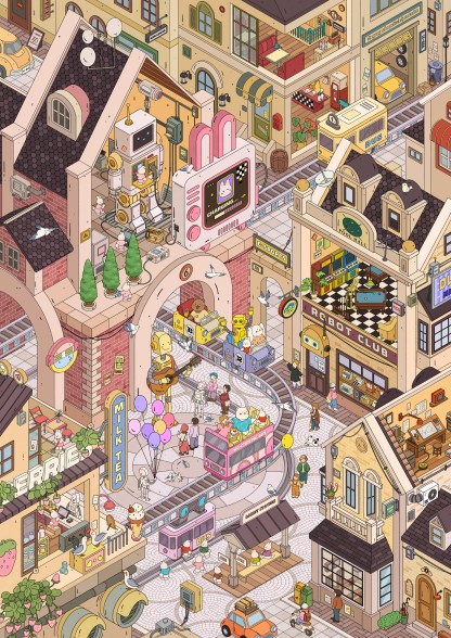 #221 Mechanical Town（Size:L)