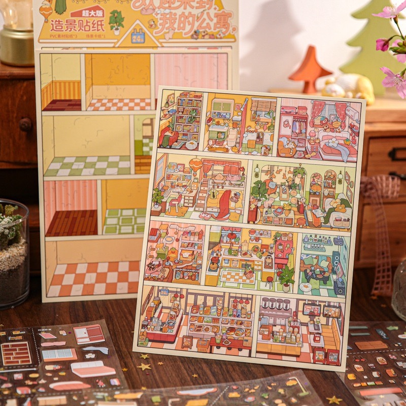 #025 Colorful apartment(Size:L)