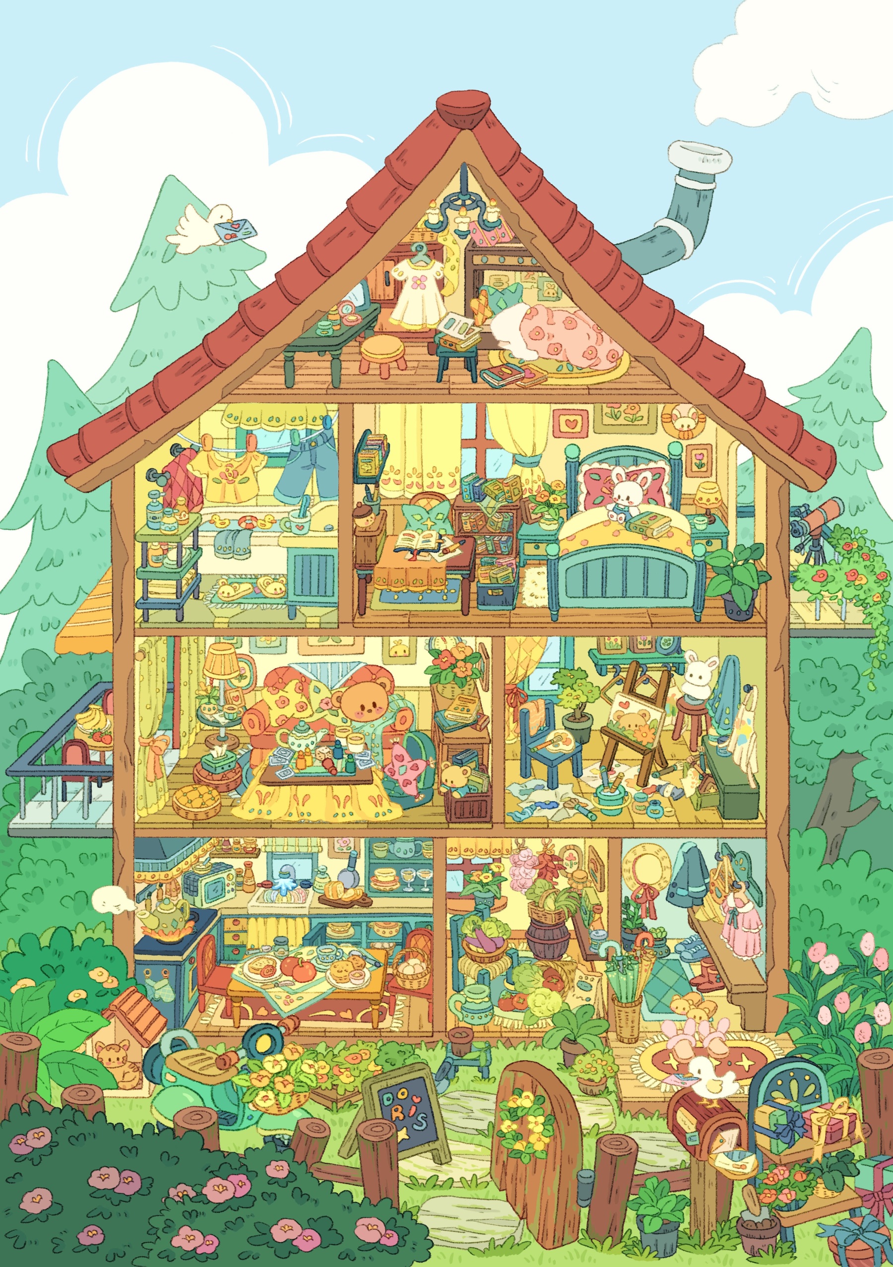 #167 Forest treehouse(Size:L)