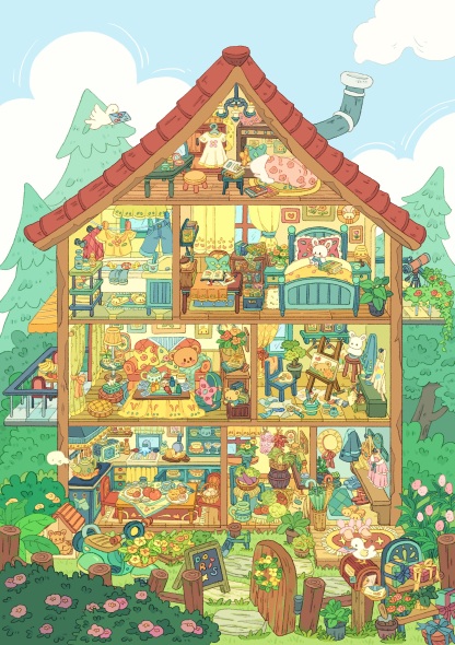 #167 Forest treehouse(Size:L)