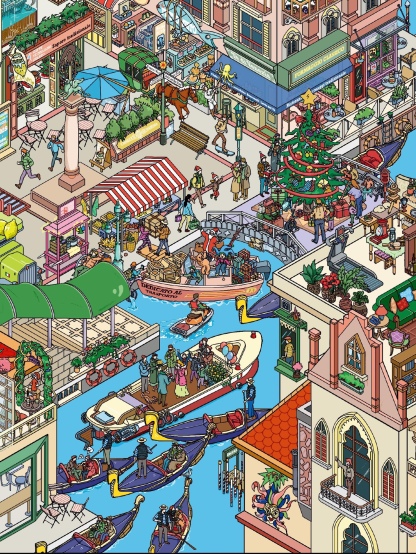 #191 Big Venice city(Size:XXL)