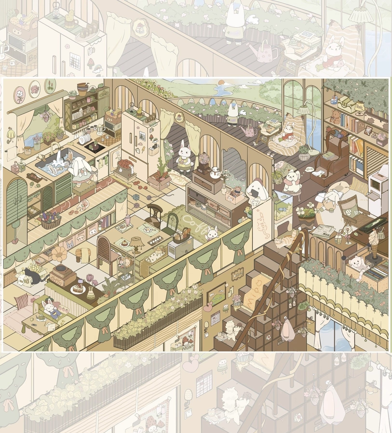 #137 Lovely bunny home(Size:L)