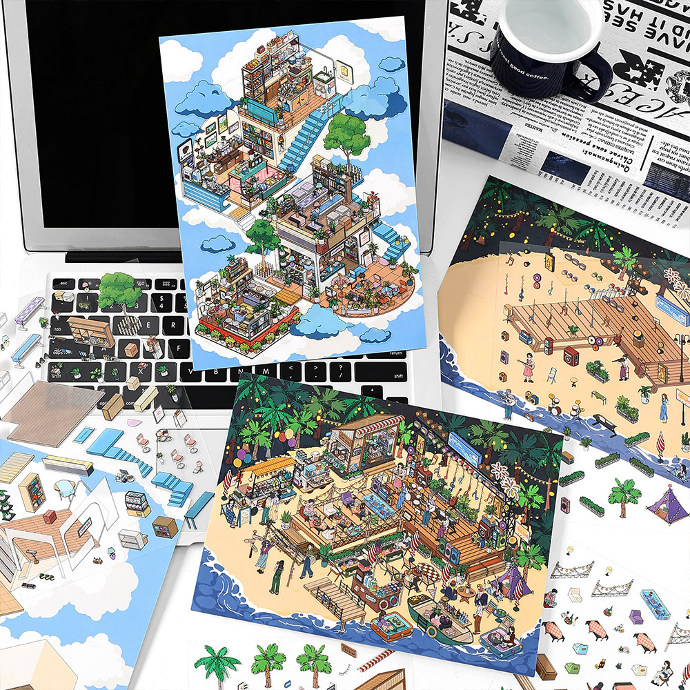 Quality Time Build 2 Magical Worlds -Premium Theme Sticker Collection