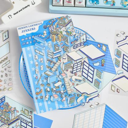 #152 Cute Square Cabin （Size：S)