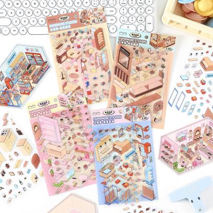 Cute Corner Scene Build 4 Magical Worlds -Premium Theme Sticker Collection