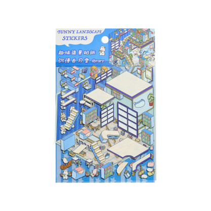 #152 Cute Square Cabin （Size：S)