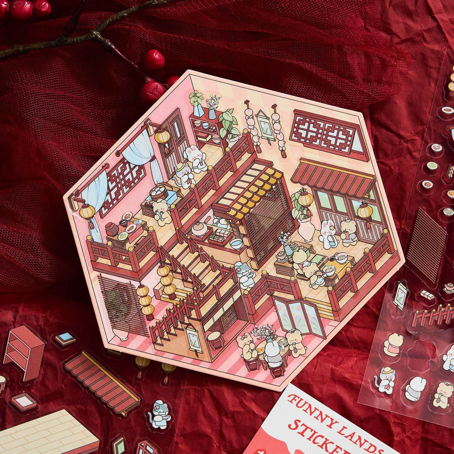 #152 Cute Square Cabin （Size：S)