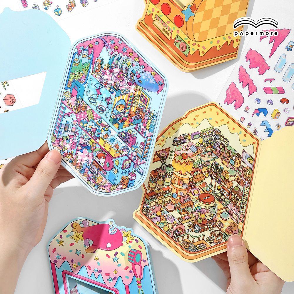 The Cottage With A Cover Build 4 Magical Worlds -Premium Theme Sticker Collection