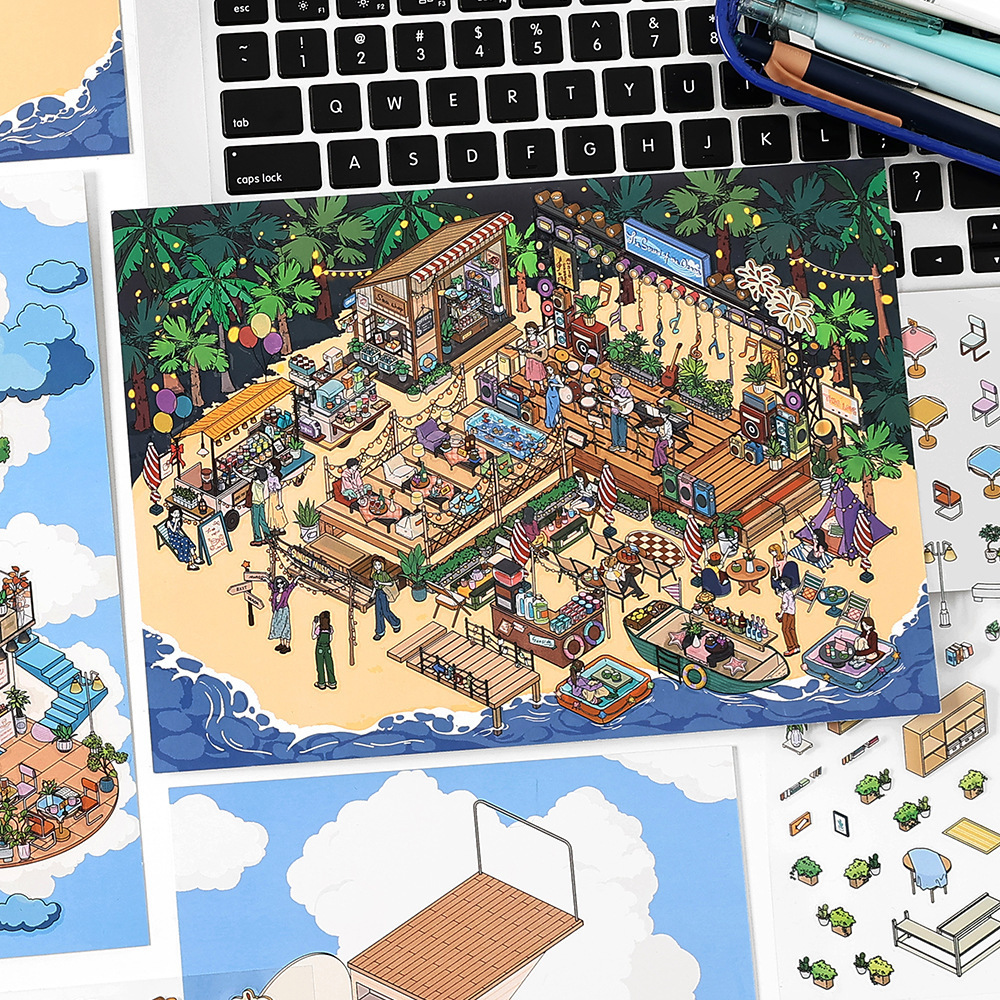 Quality Time Build 2 Magical Worlds -Premium Theme Sticker Collection