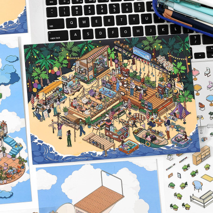 Quality Time Build 2 Magical Worlds -Premium Theme Sticker Collection