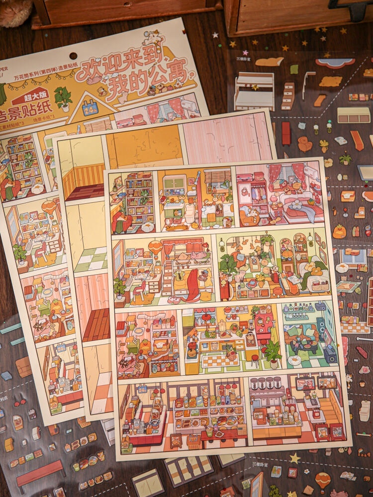 #025 Colorful apartment(Size:L)