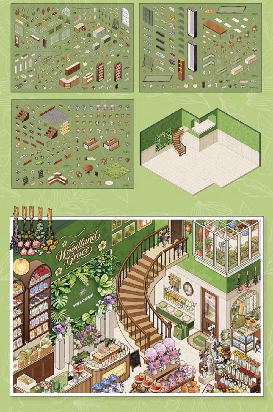 #109 Immersive flower&sea food store(Size:XL)