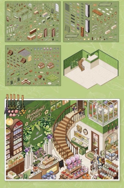#109 Immersive flower&sea food store(Size:XL)