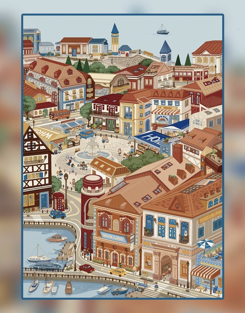 #271 New year town(Size:XL)