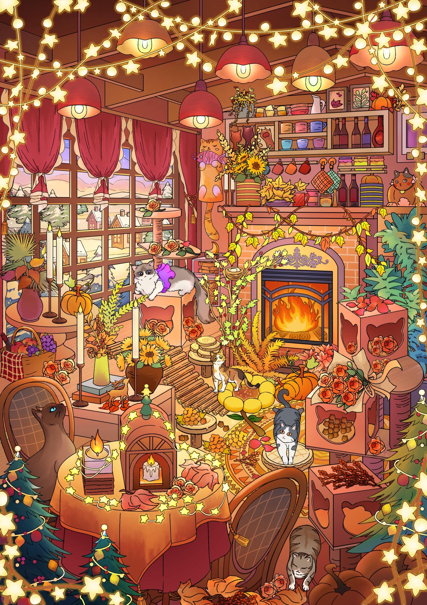 #278 Winter Meow-stead(Size:L)