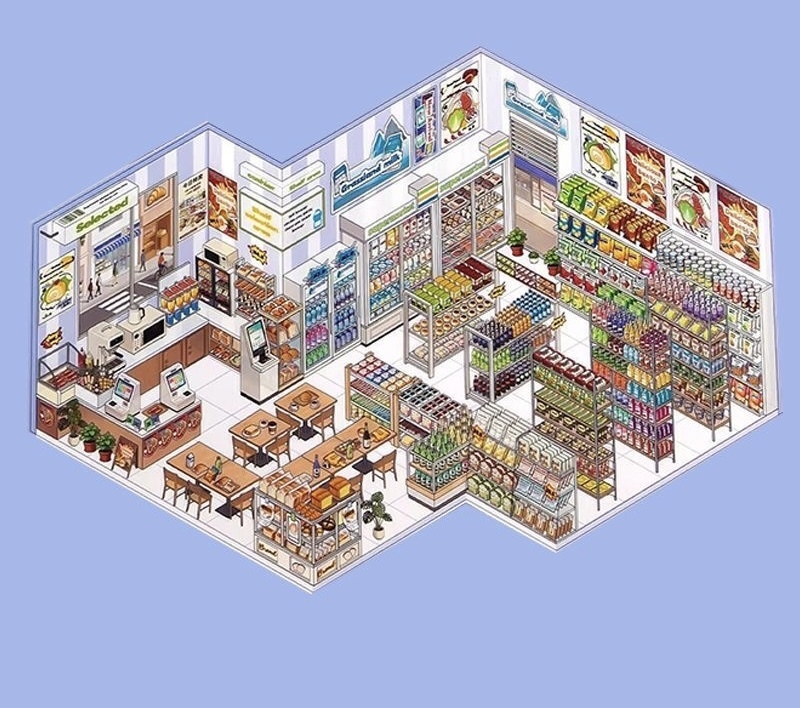 #304 Half price today only!!! Immersive sushi&convenient store(Size:XL)