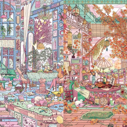 #186 Cherry Blossom & Maple Leaf (Size:XL)