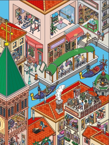 #191 Big Venice city(Size:XXL)