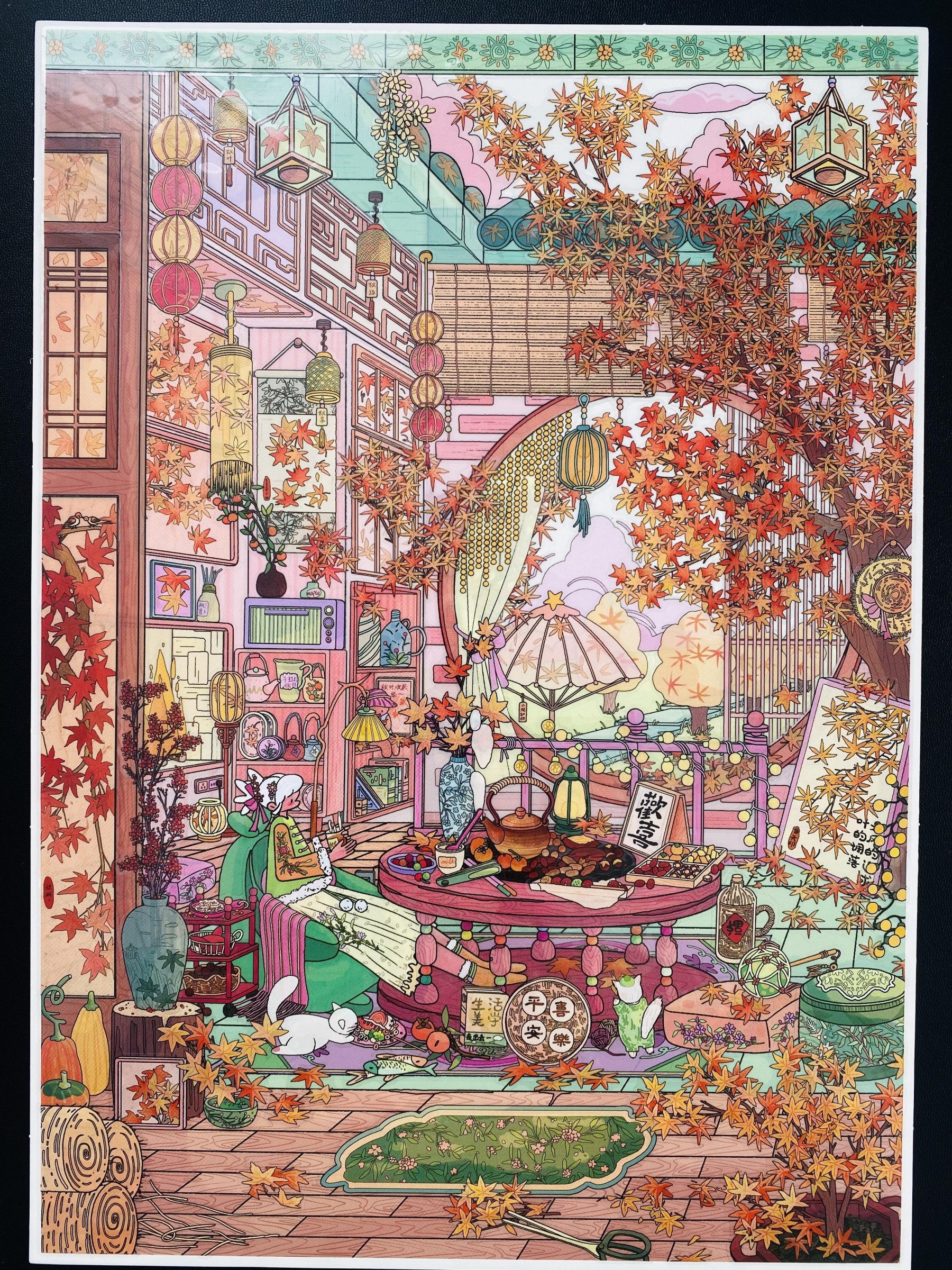 #186 Cherry Blossom & Maple Leaf (Size:XL)