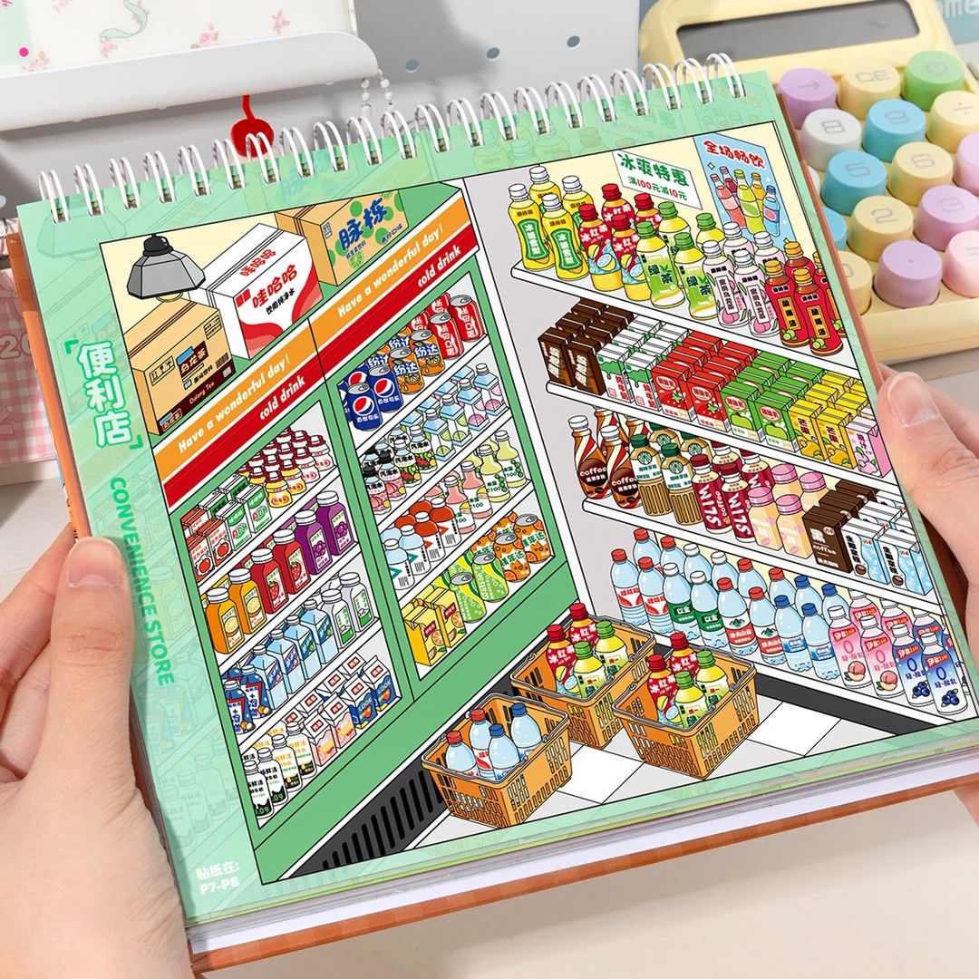 #278 10 in 1 Stores scene book (Size:M)