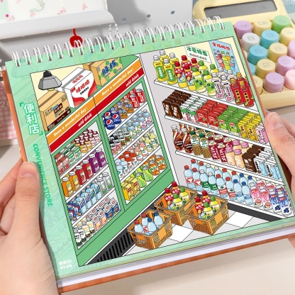 #278 10 in 1 Stores scene book (Size:M)