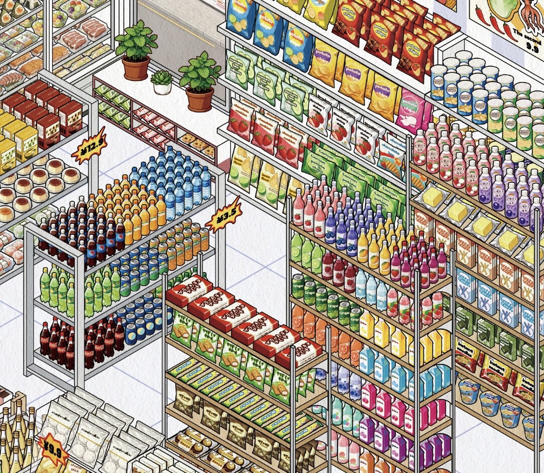 #304 Half price today only!!! Immersive sushi&convenient store(Size:XL)