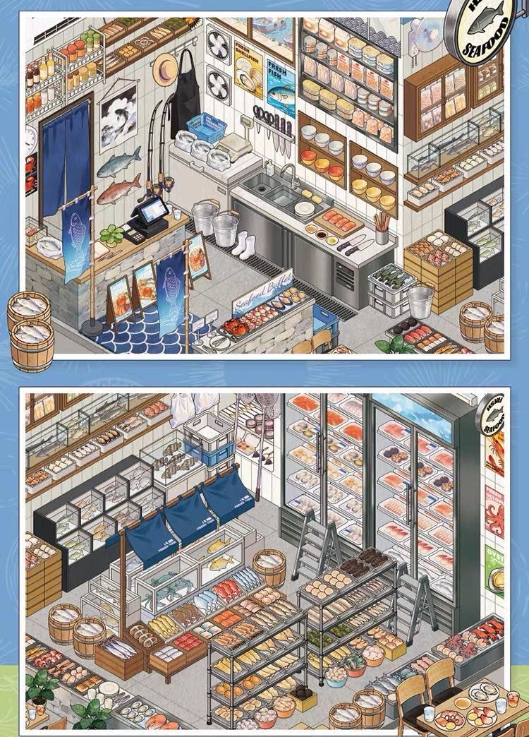 #109 Immersive flower&sea food store(Size:XL)