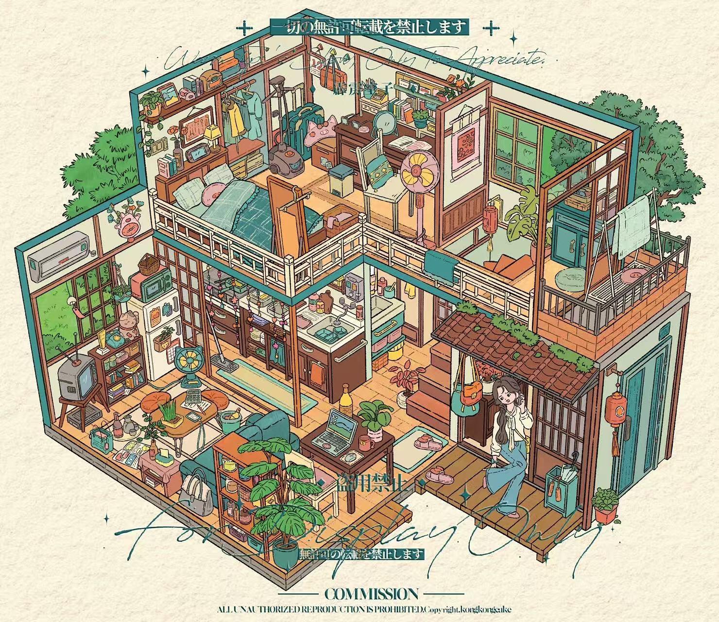 #206 Japanese style cottage(Size:L)