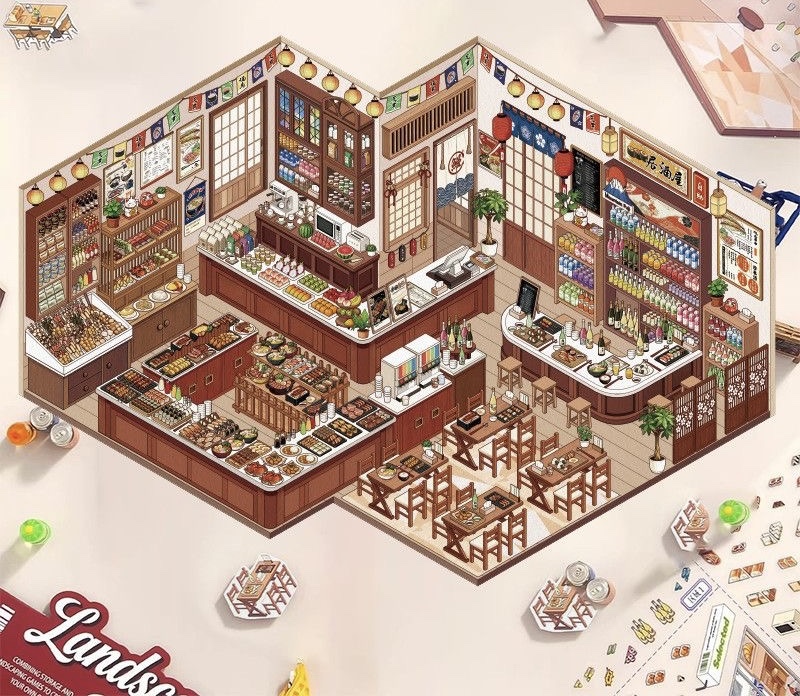 #304 Half price today only!!! Immersive sushi&convenient store(Size:XL)