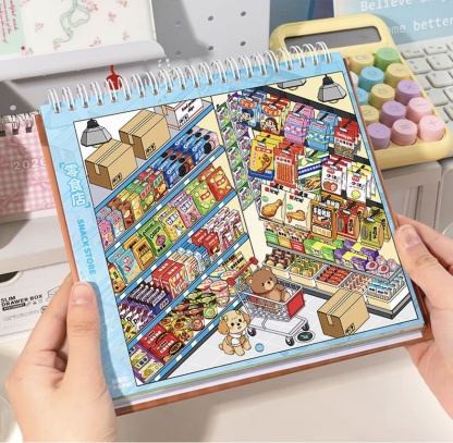 #278 10 in 1 Stores scene book (Size:M)