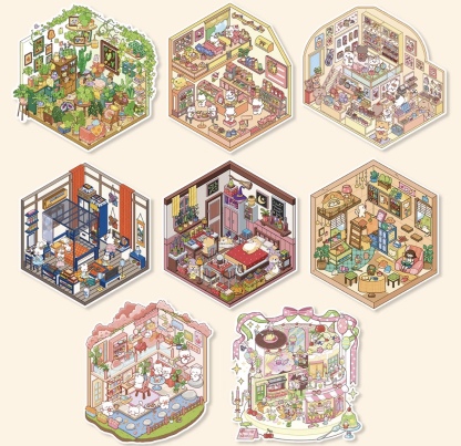 #220 Cute Animal small scene(Size:S)