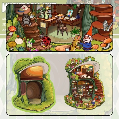 #166 Mushroom little house(Size:S)