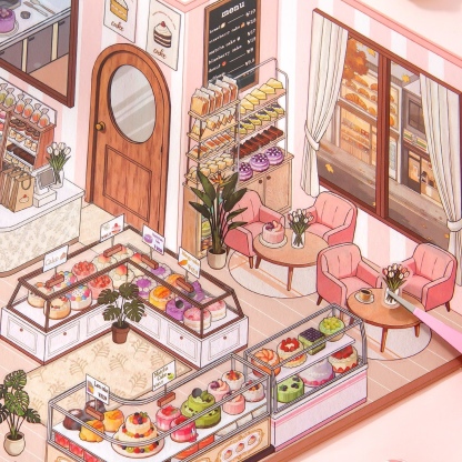 #119 Half price today!!! Cake&Bakery store(Size:L)