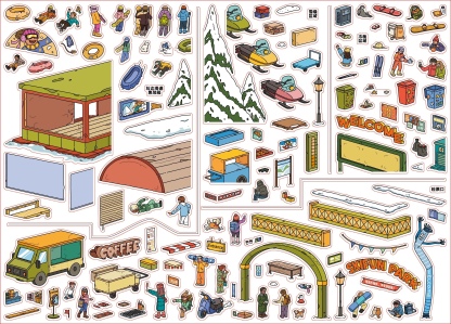 #295 Ski resort（Size:XL)