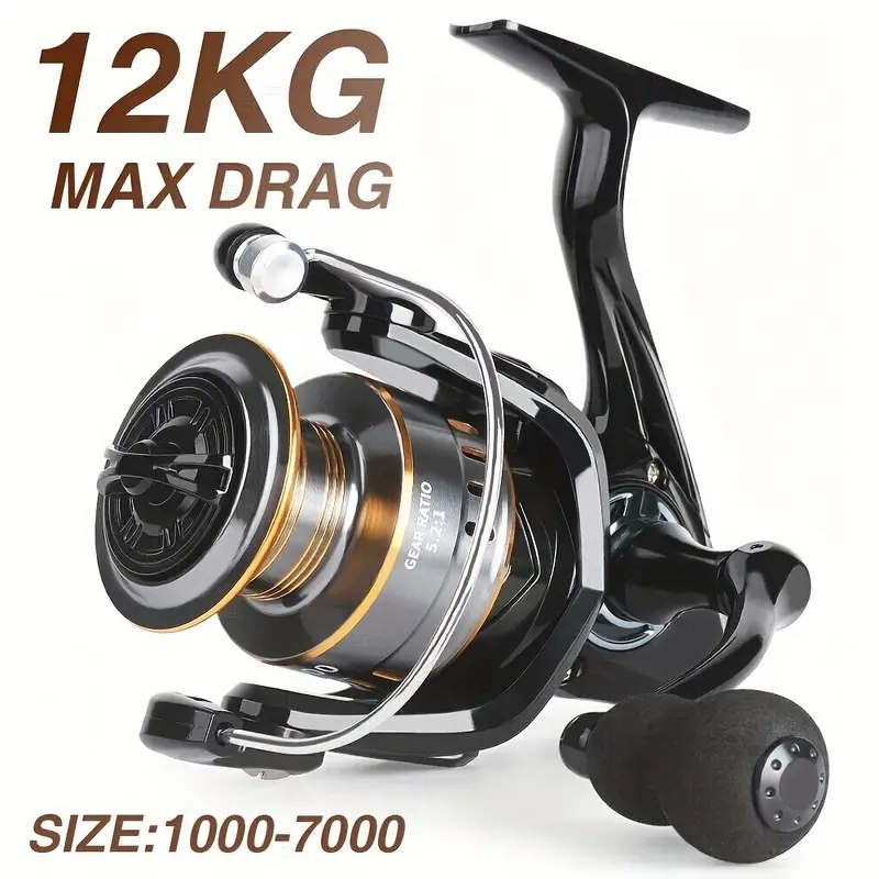 BILLINGS EK 1000~7000 Series, 5,2:1 Gear Ratio, 26LB Max Drag, CNC Μεταλλικό καρούλι, Spinning Fishing Roel, για θαλασσινό νερό γλυκού νερού