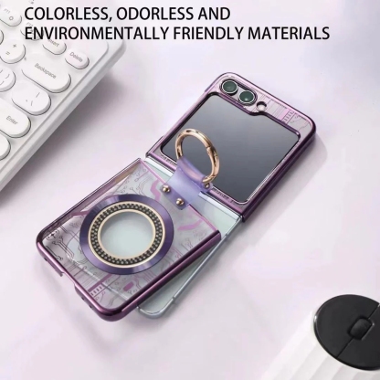 Προστατευτική θήκη τηλεφώνου Cyberpunk Magnetic Wireless Charging για Samsung Galaxy Z Flip5 Flip4 Flip3