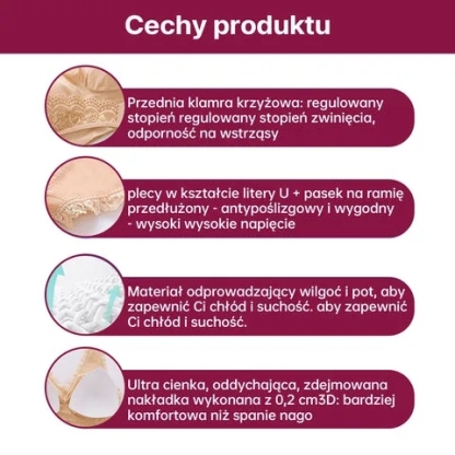 Triumph - Sutien fără sârmă din silicon Tourmaline, țesătură confortabilă și respirabilă, cataramă încrucișată din dantelă în față🔥🔥🔥