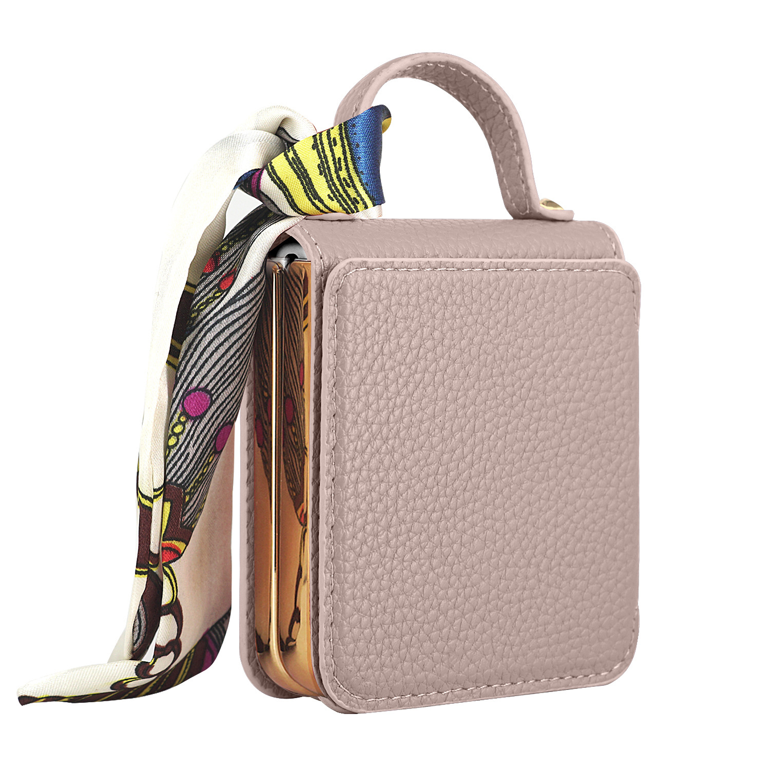 Κατάλληλο για Samsung ZFlip6/5/4/3 δερμάτινη ηλεκτρολυμένη θήκη κινητού τηλεφώνου all-inclusive κατά της πτώσης