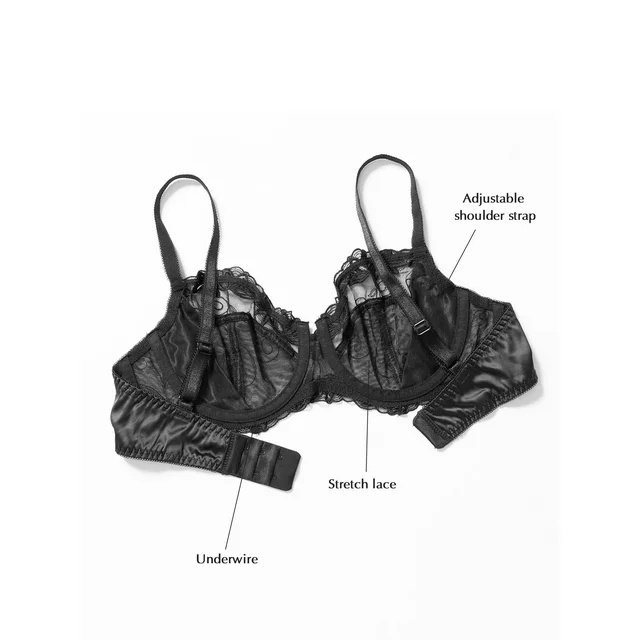 TRIUMPH - Γυναικείο σουτιέν και εσώρουχα με διάφανη δαντέλα χωρίς επένδυση Full Cup Underwire Plus Size